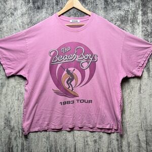 Daydreamer The Beach Boys Shirt Women's 3XL 1983 Tour Band Graphic Tee Pink